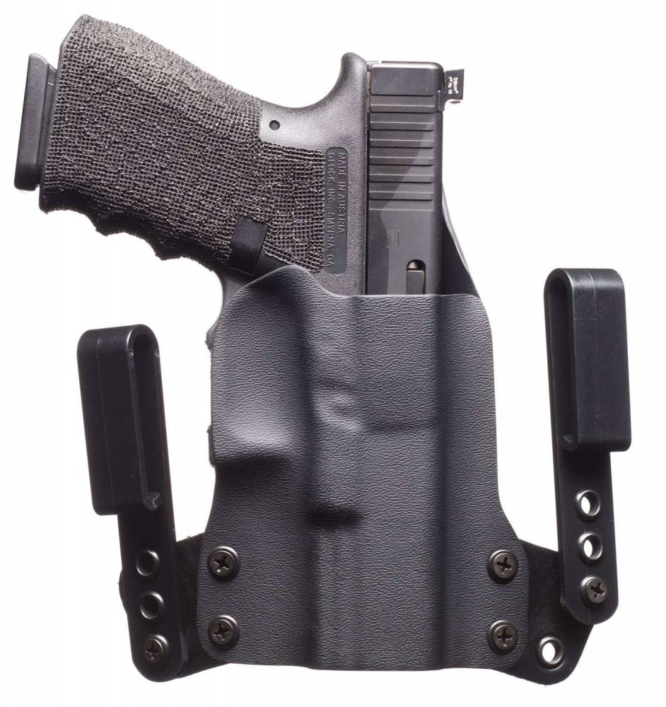 BlackPoint 105911 Mini Wing Black Kydex Holster w/Leather Wings IWB Sig