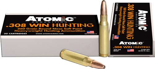 ATOMIC AMMO .308 WIN 260GR. ROUNDNOSE SOFTPOINT 20-PACK - Atomic