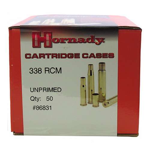 HORNADY 338 RCM BRASS CASE UNPRIMED 50BX - Hornady