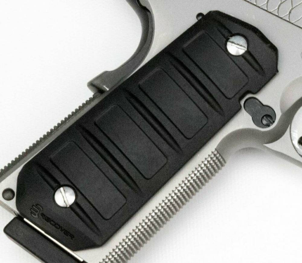 RECOVER RG15 BLACK QUICK CHANGE 1911 RUBBER GRIPS PLAIN AmChar Wholesale