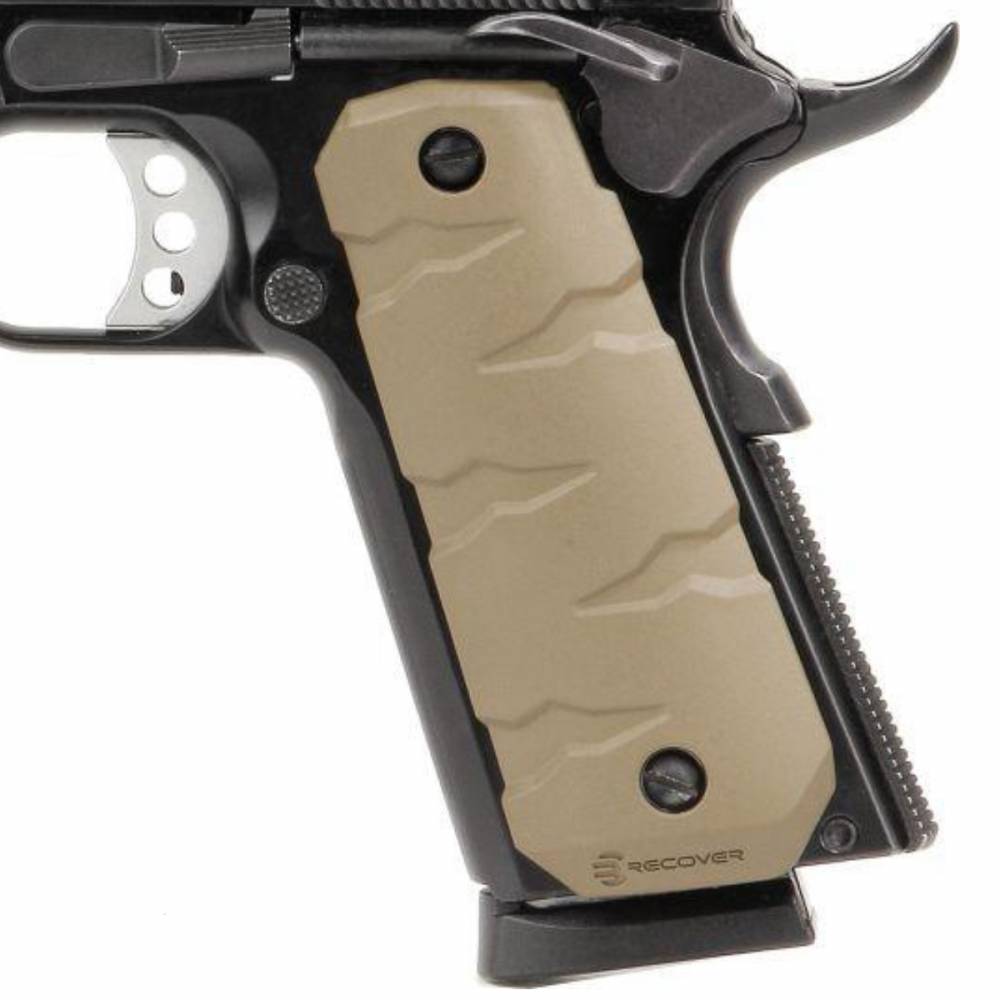 RECOVER RG11 TAN QUICK CHANGE 1911 RUBBER GRIPS TREX EGUNCO