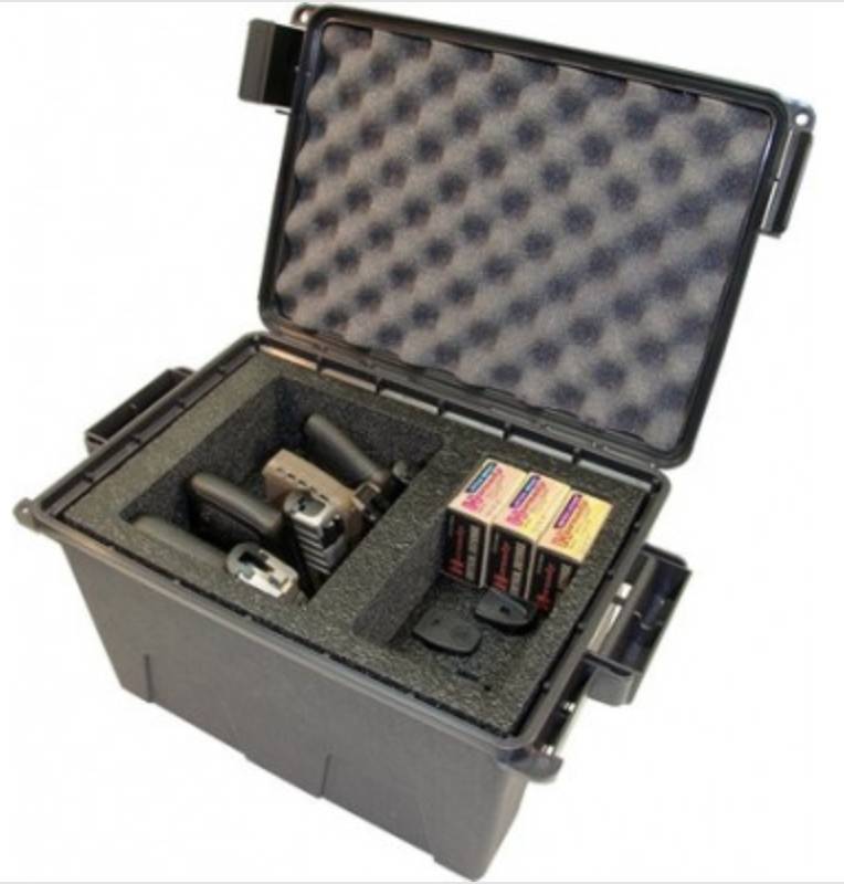 MTM TACTICAL PISTOL HANDGUN CASE 17.2" X 10.7 " X 9.2" DARK GREY 4 GUN