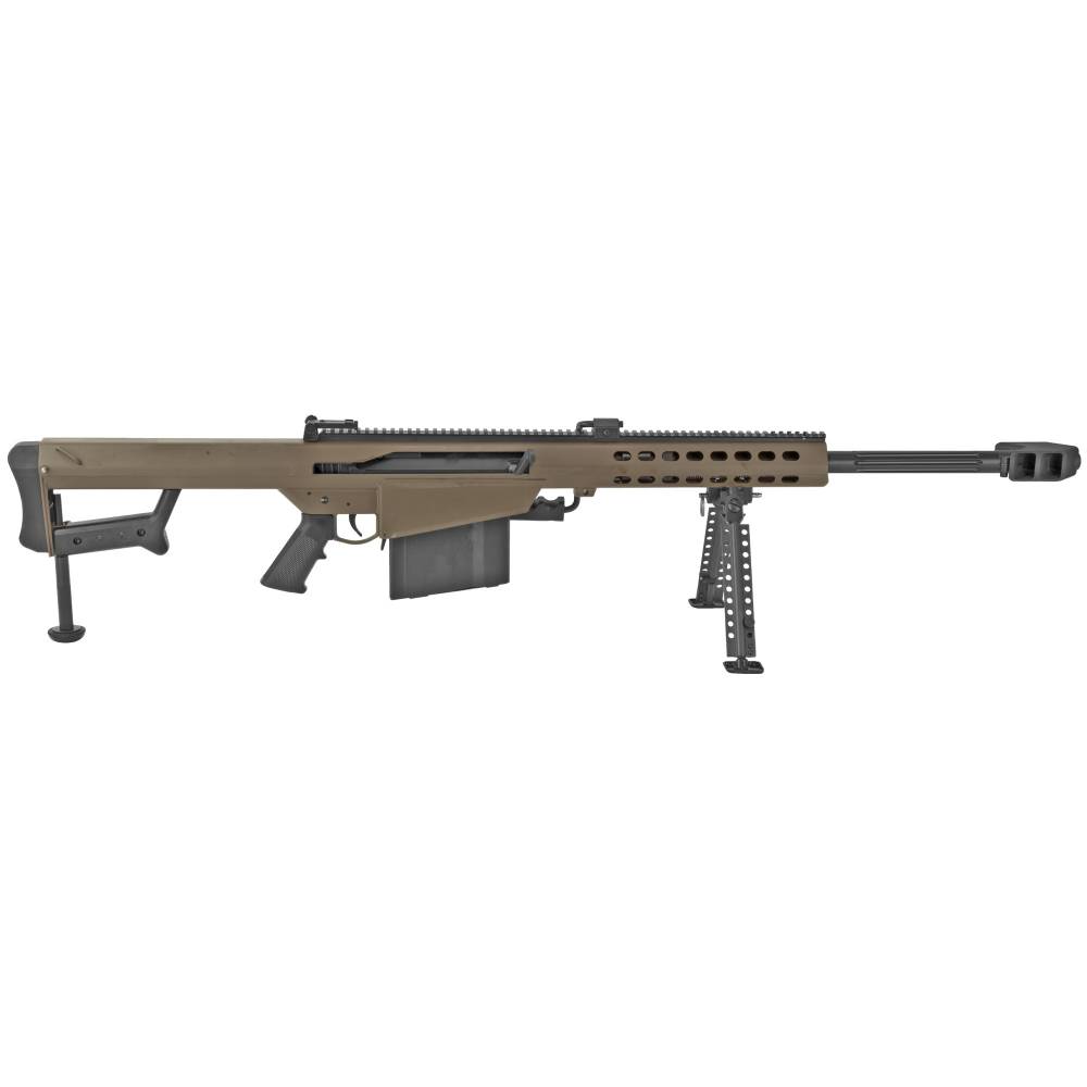 Barrett 18860 M82a1 50 Bmg 20 101 Flat Dark Earth Cerakote Flat Dark Earth Fixed Wsorbothane 