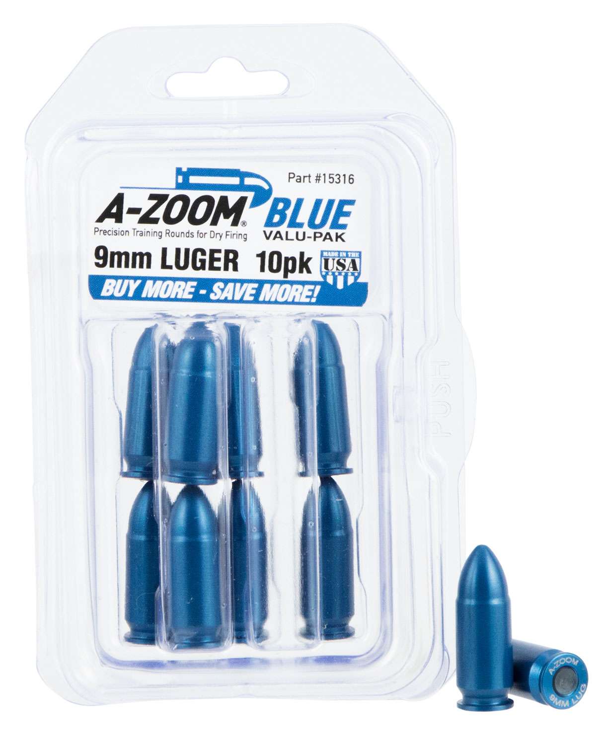 AZOOM SNAP CAPS 9MM 10PK BLUE Maxon Shooter's Supplies