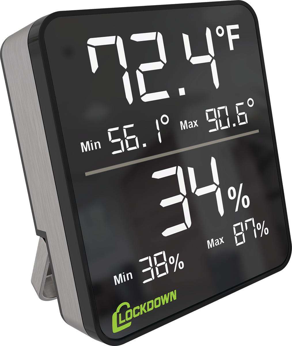 LOCKDOWN Digital Hygrometer for Temperature and Humidity