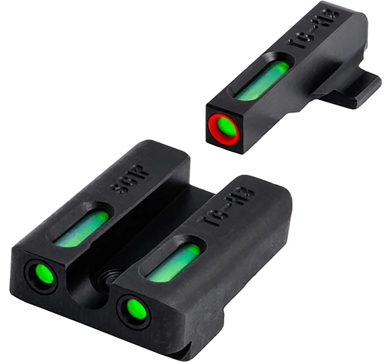 Truglo TG13SG4A TFX Sig P365 Green Square Front/Green UNotch Rear