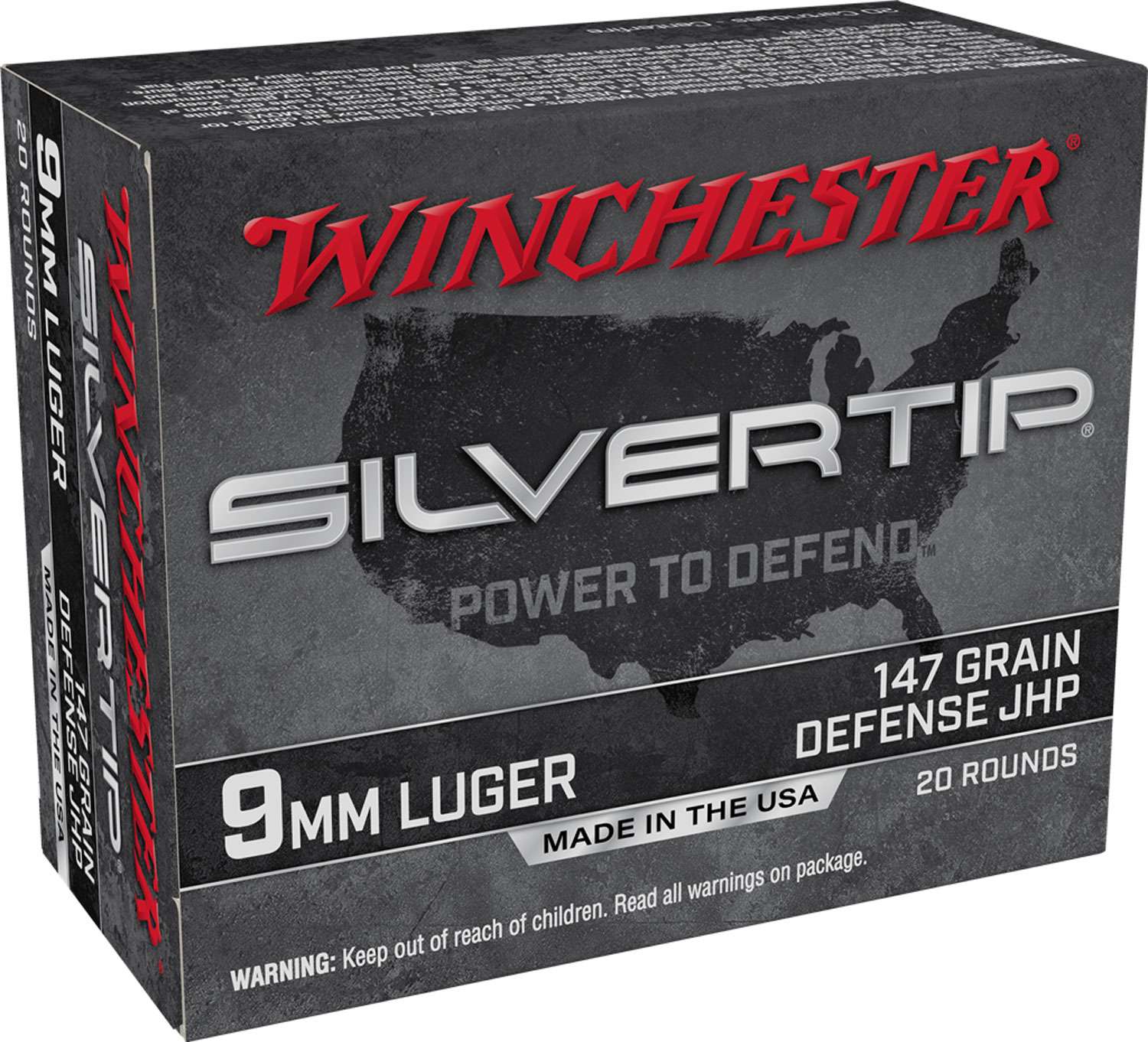 Winchester Ammo W9MMST2 Super-X  9mm Luger 147 gr Silvertip Hollow Point 20 Bx/ 10 Cs