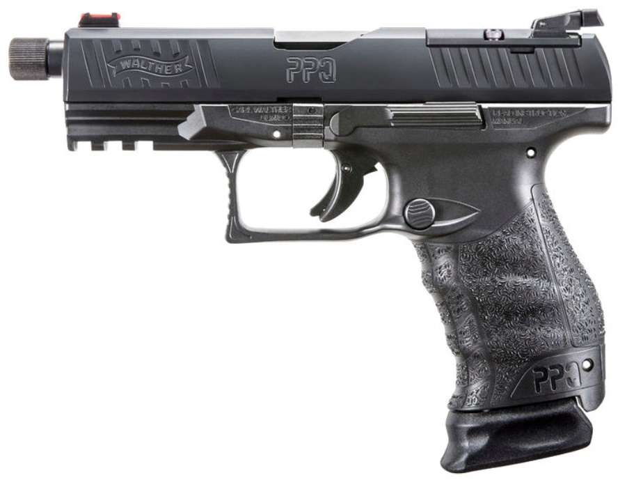 WALTHER PPQ M2 Q4 TAC HGA 9MM 4.6IN THREADED BBL ADJ SGT  BLK 3 15RDMAGS