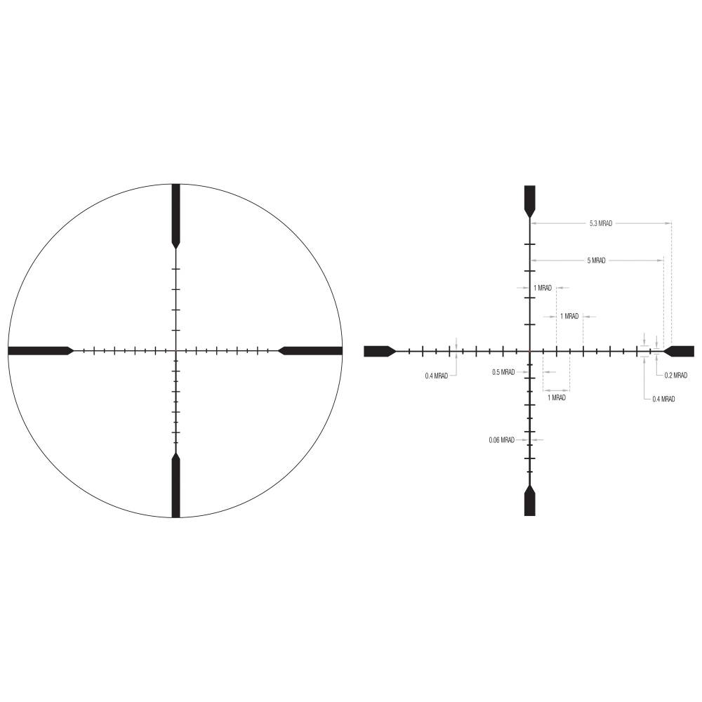 Trijicon 3000005 Tenmile 6-24x 50mm Obj 19-4.70 ft @ 100 yds FOV 30mm ...