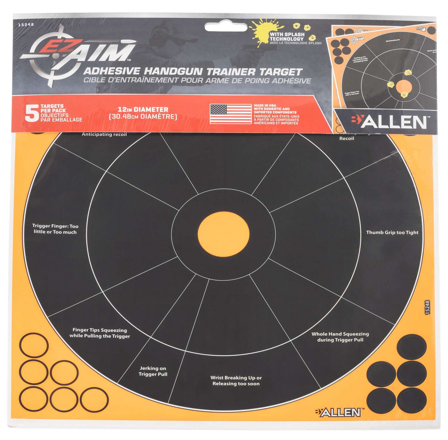 allen-15248-ez-aim-splash-handgun-trainer-circle-self-adhesive-paper