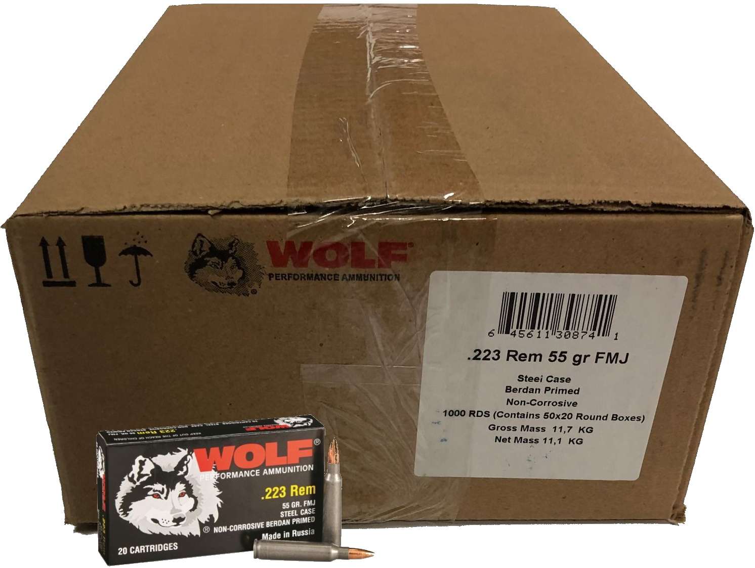 WOLF 223 55GR FMJ STEEL CASE-img-0