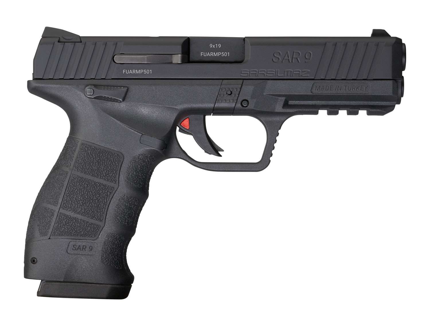 Sar USA SAR9BL10 SAR9  9mm Luger 4.40" 10+1 Black Black Oxide Steel Black Interchangeable Backstrap Grip
