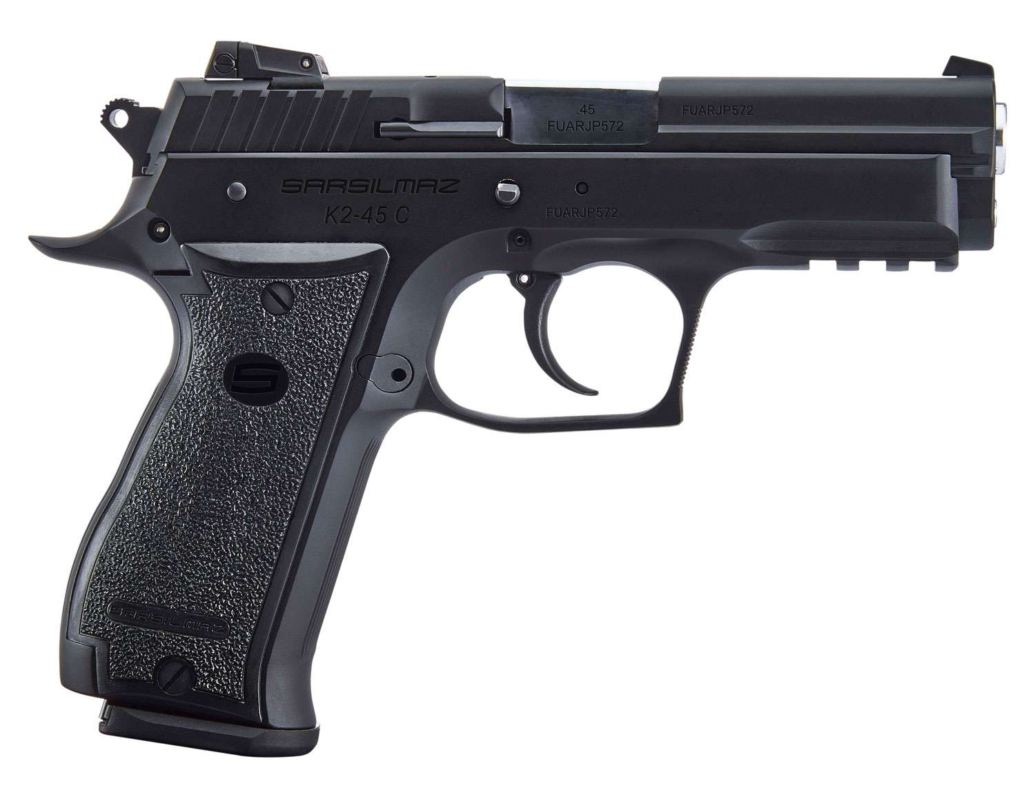 Sar USA K245CBL K2 Compact 45 ACP 4.70" 14+1 Black Black Steel Black