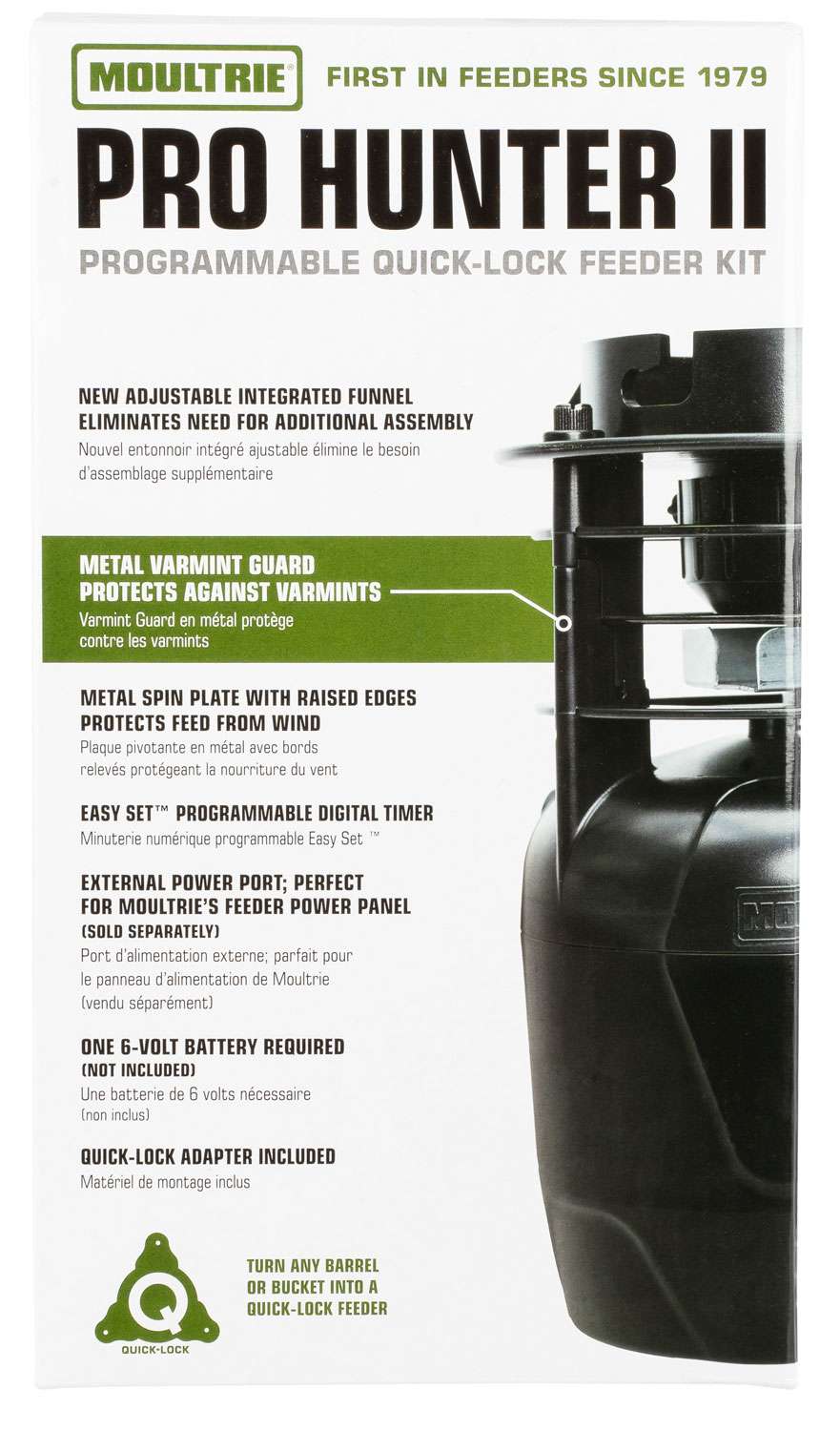 Moultrie MFG13448 Pro Hunter II Feeder Kit 120 Seconds 6 Volt XRing