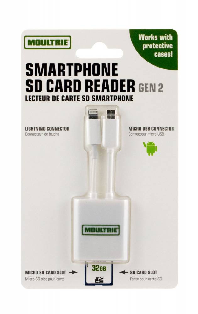 Moultrie Smart Phone SD Card Reader MCA-13228 Compatible w/ Apple & Samsung 