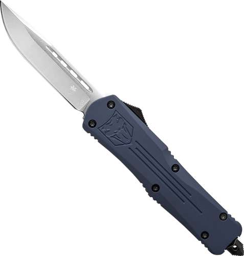 COBRATEC SMALL FS3 OTF NYPD BLUE 3" D2 DROP POINT - Cobra Tec Knives Llc