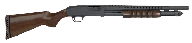 Mossberg 590 Tactical Retrograde 12Ga 18.5in 7rd Wood Stock Shotgun (52151) - Mossberg - 12 Gauge