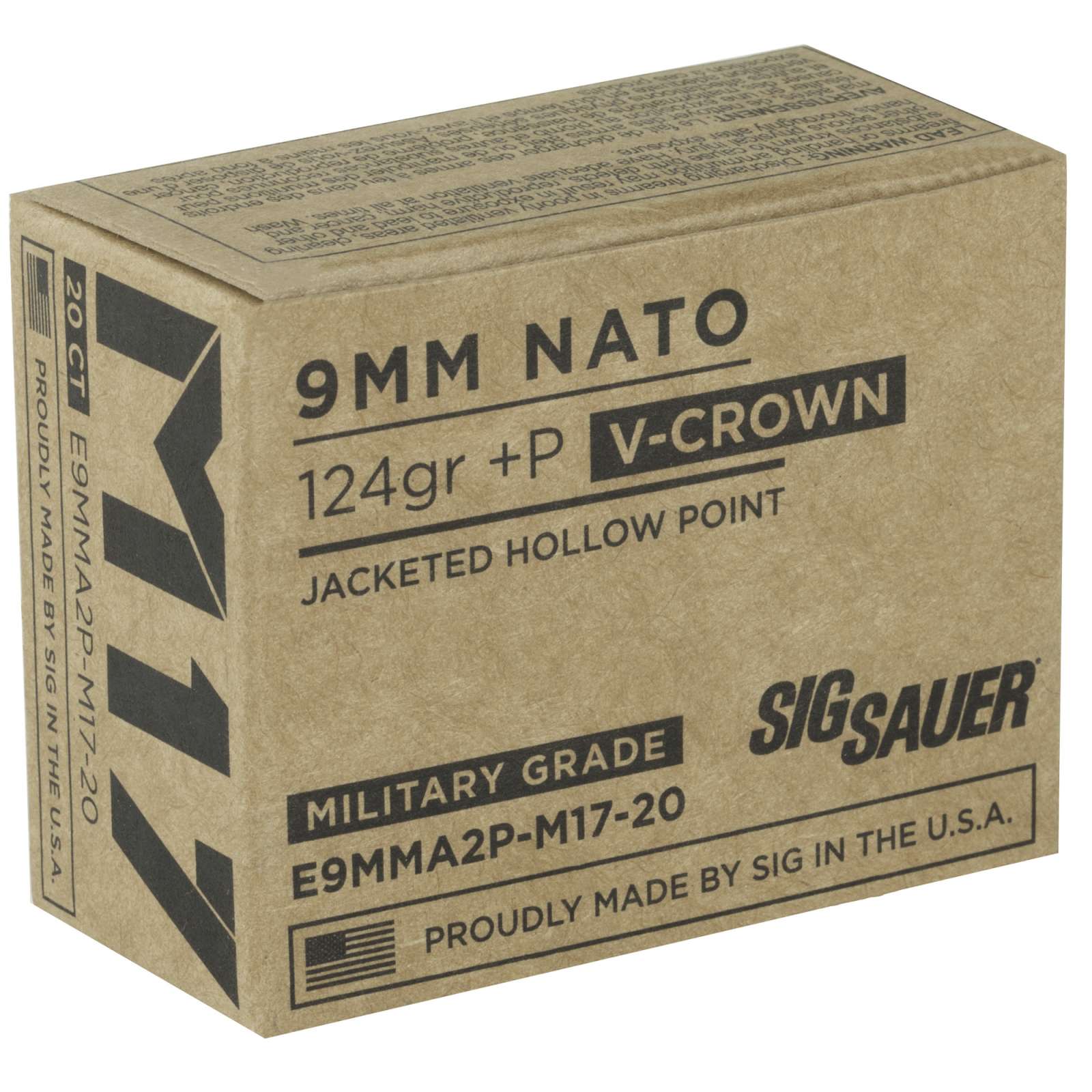 SIG SAUER, V-CROWN 9MM, 124 GR | Range USA
