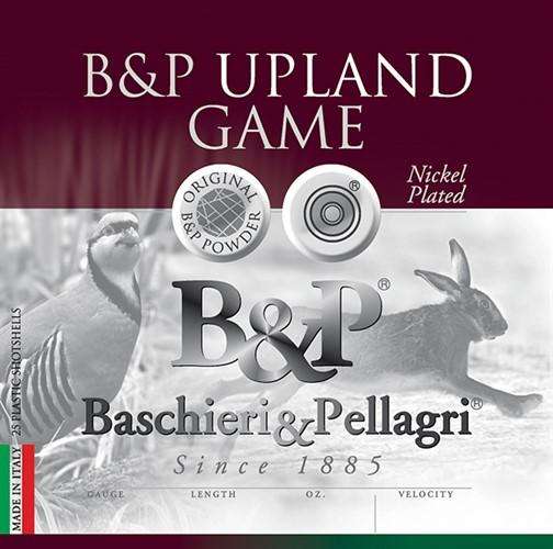 B&P UPLAND GAME AMO 12GA 2 3/4IN 1 1/2OZ #4 NPL 25RD (10 BOX CASE) - Baschiere & Pellagri Usa Inc.