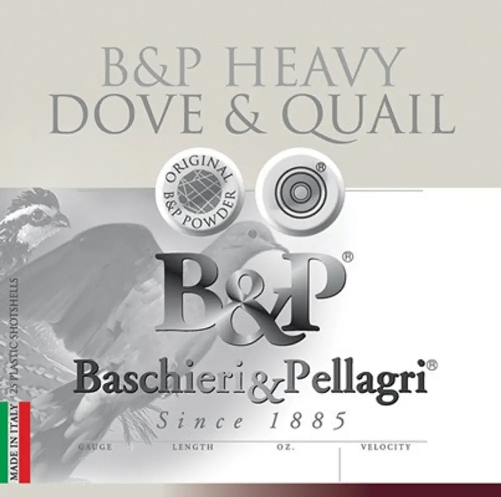 B&P DOVE & QUAIL AMO 28GA 2 3/4" 15/16OZ #8 1300FPS 25RD (10 BOX CASE) - Baschieri & Pellagri