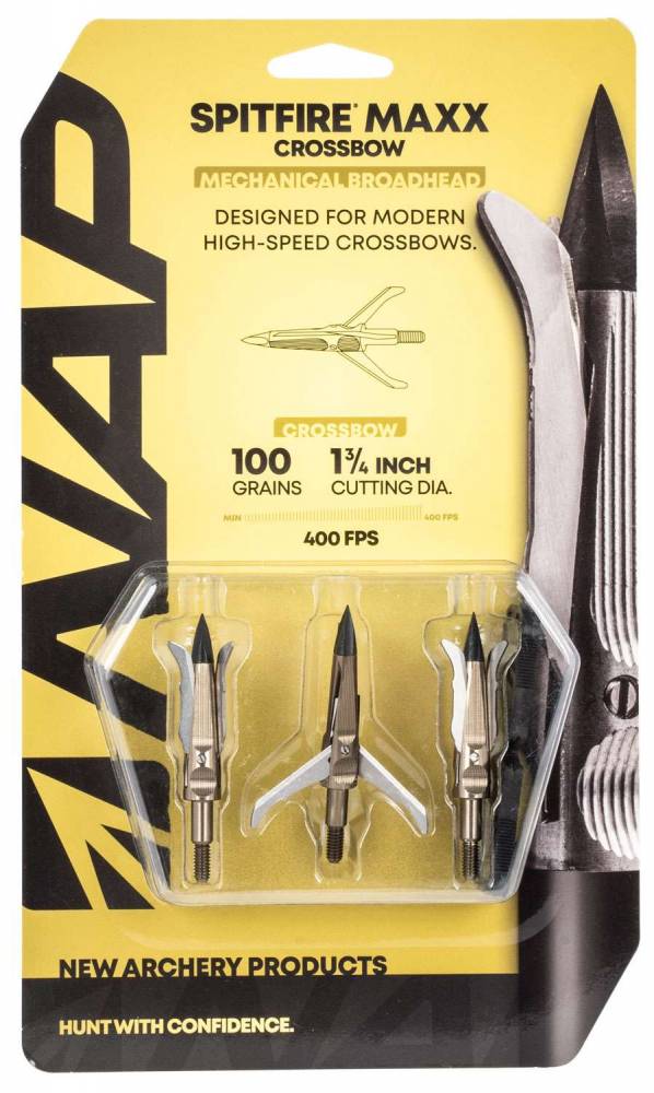 Walkers Nap 60 698 Spitfire Maxx Crossbow 100 Grain Broadhead 3 Pack Larrys Pistol And Pawn 7494