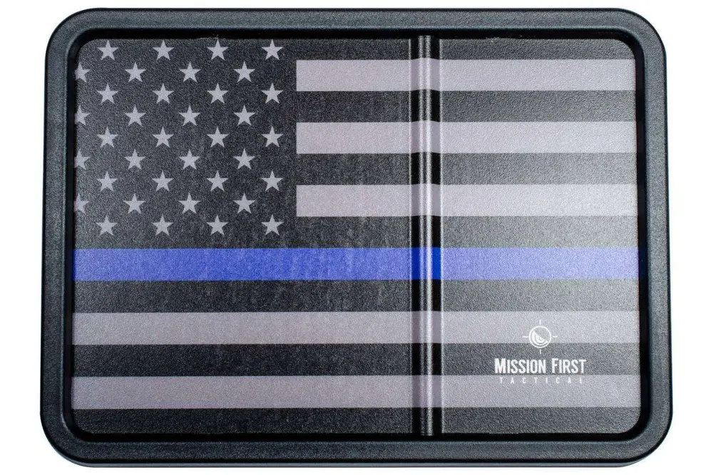 MISSION FIRST TACTICAL DUMP TRAY BLUE LINE AMERICAN FLAG - Mission First Tactical