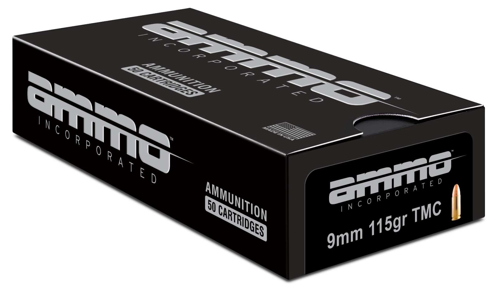 Ammo Inc 9115TMCA50   9mm Luger 115 gr Total Metal Coating 50 Bx/ 20 Cs-img-0