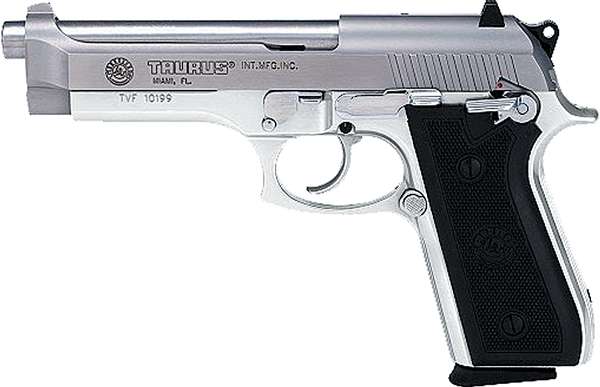 Taurus 192015917 92 Standard 9mm Luger 5" 17+1 Stainless Black Polymer Grip-img-0