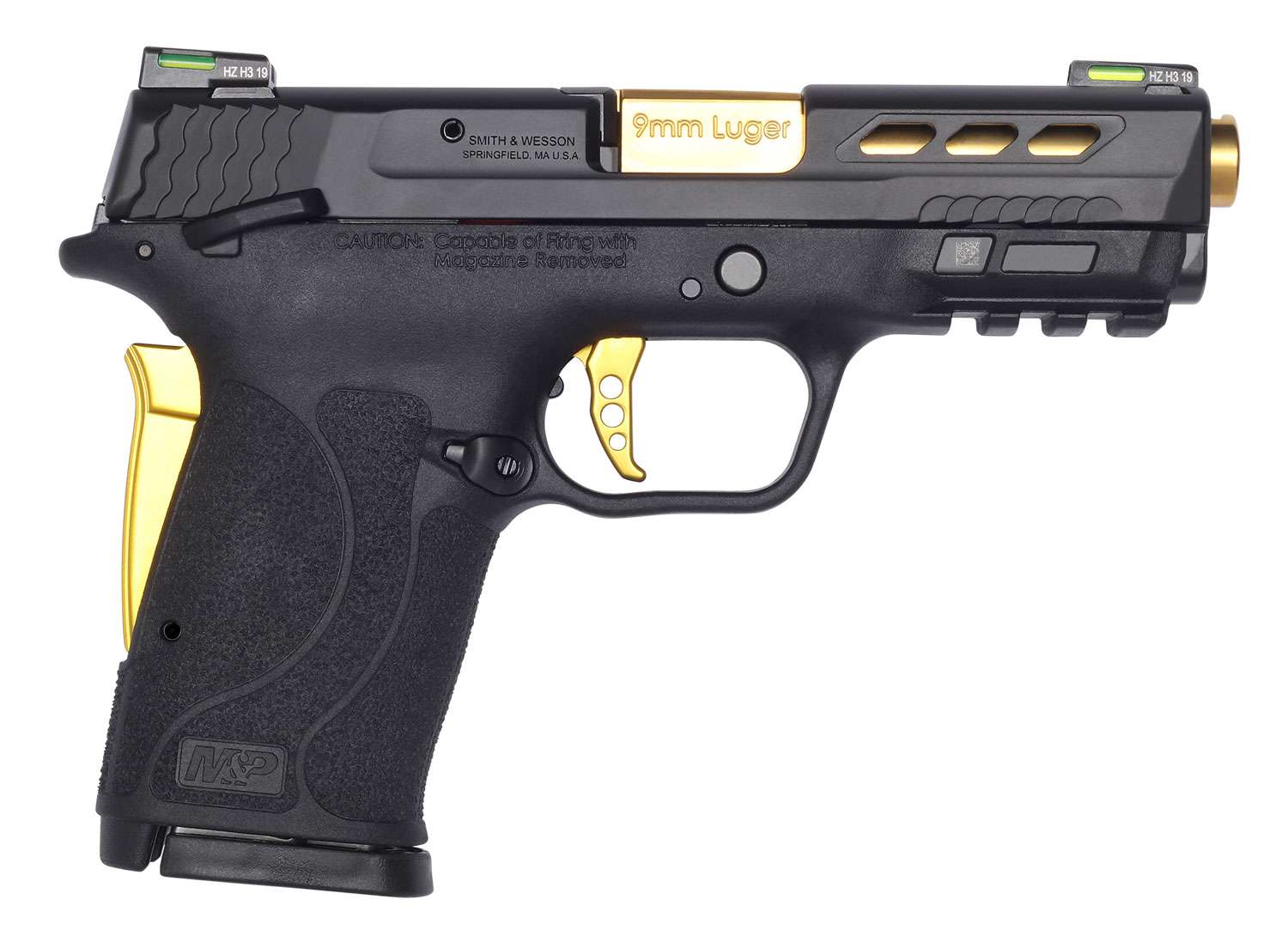 Smith & Wesson 13227 M&P Shield EZ Performance Center 9mm Luger 3.83" 8+1 Matte Black Black