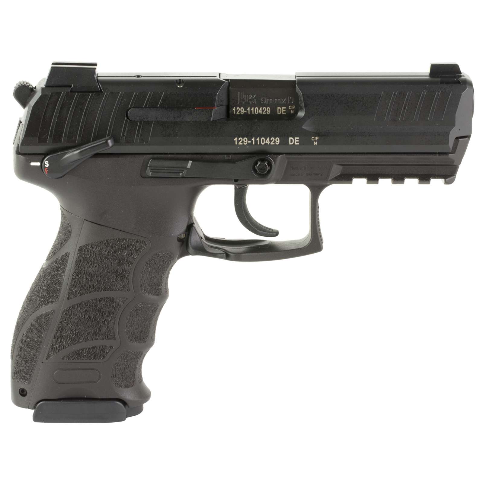 H&K P30S 9mm (V3) DA/SA ambidextrous safety/rear decocking button 3x 17rd magazines night sights