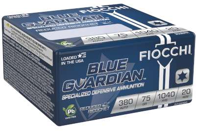 FIOCCHI BLUE GUARDIAN PISTOL AMO 380ACP 75GR RRHP 20RD ( 20 BOXES PER CASE ) - Fiocchi