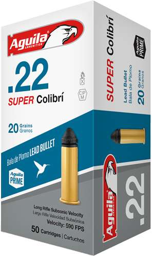 AGUILA AMMO .22LR CASE LOT SUPER COLIBRI LDRN 1000RD CASE - Aguila