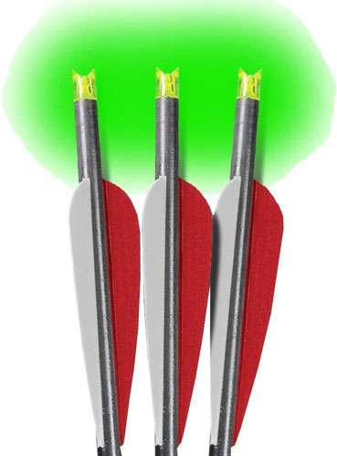 LUMENOK XBOW ARROW 22" BARNETT W/GREEN CRESCENT END 3PK - Lumenok