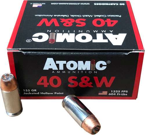 ATOMIC AMMO .40SW 155GR. BONDED JHP 20-PACK - 