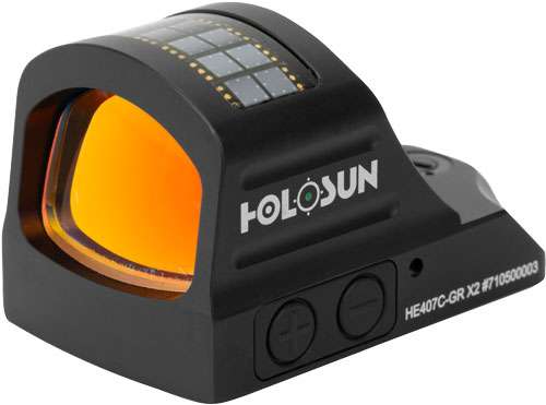 Holosun HE407CGRX2 HE407C X2 Black Anodized 1x 2 MOA Green Dot Reticle Incl-img-0