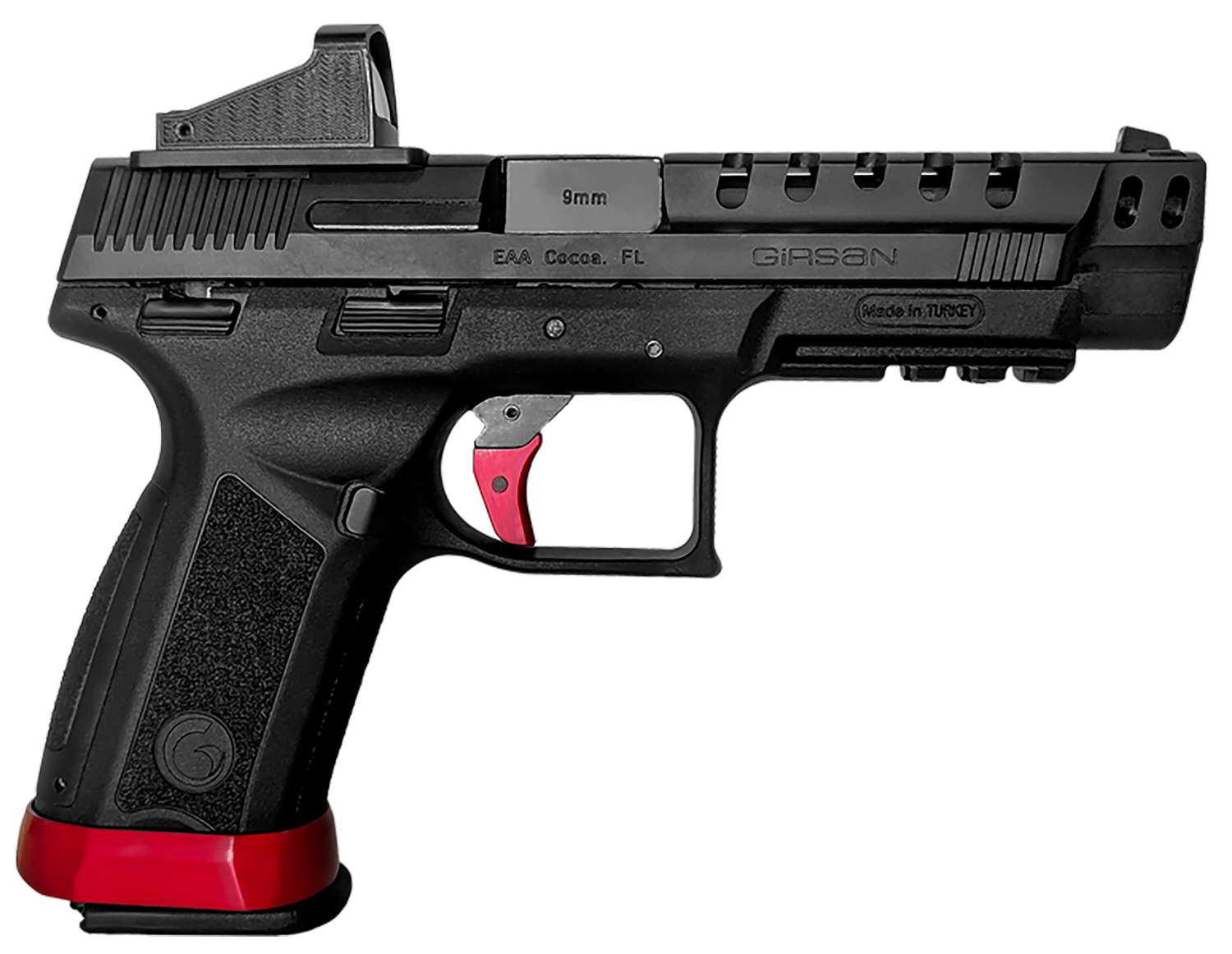 EAA 390355 Girsan MC9 9mm Luger 17+1 Black Blued Steel Interchangeable Backstrap Grip