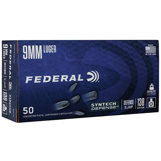 Federal S9SJT2 Syntech Defense 9mm Luger 138 gr Segmented Jacketed ...