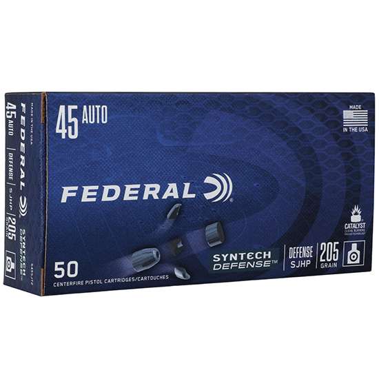 Federal S45SJT2 Syntech Defense 45 ACP 205 gr Segmented Jacketed Hollow ...
