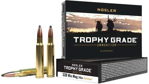 NOS AMMO 338WM 210GR PT SP TROPHY GRADE 20CT - Nosler