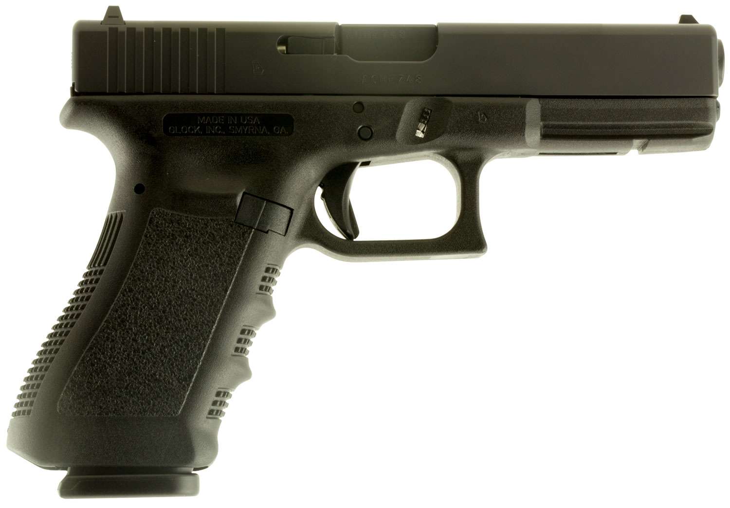 Glock UI1750203 G17 Gen3 Double 9mm Luger 4.48" 17+1 FS Black Polymer Grip/Frame Black