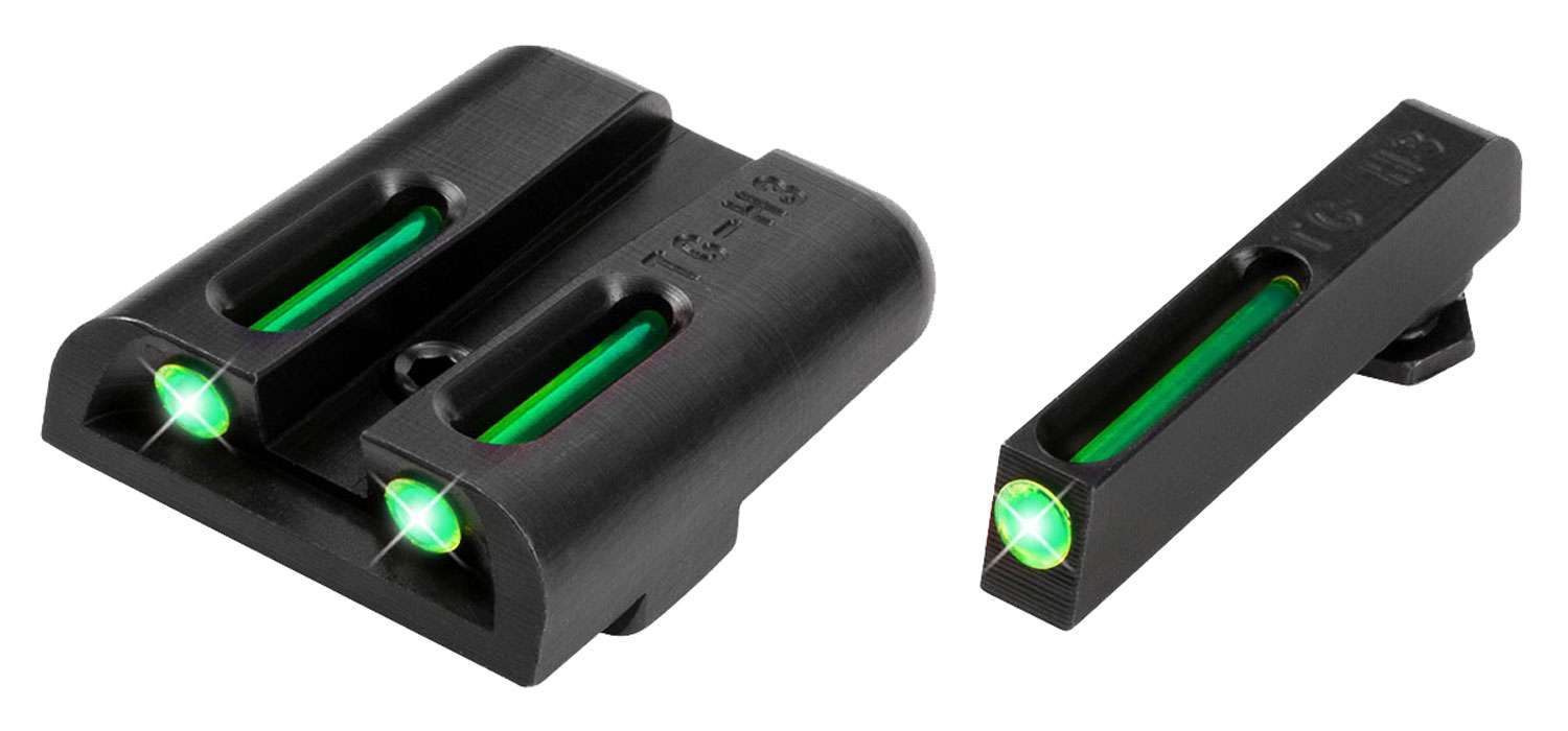 TruGlo Brite-Site Tritium/Fiber Optic Sight Fits #8 Front / Rear Green TG13 - GSM Outdoors - STEEL