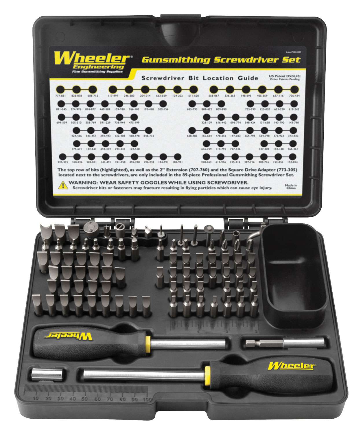 WHEELER ENGINEERING 89 PIECE DELUXE PRO GUNSMITHING SCREWDRIVER SET ...