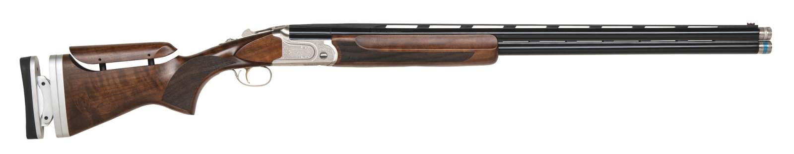 MOSSBERG GOLD RESERVE SGD 12GA 30IN BBL POLISHED SILVER W/GOLD INLAY GRADE A BLACK WALNUT 2RD