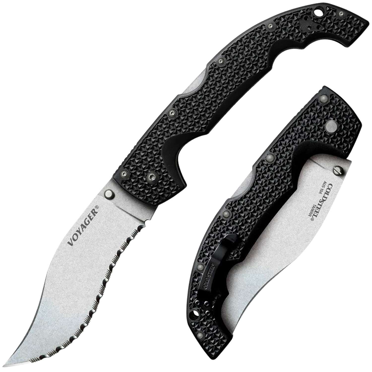cold steel voyager xl clip point serrated