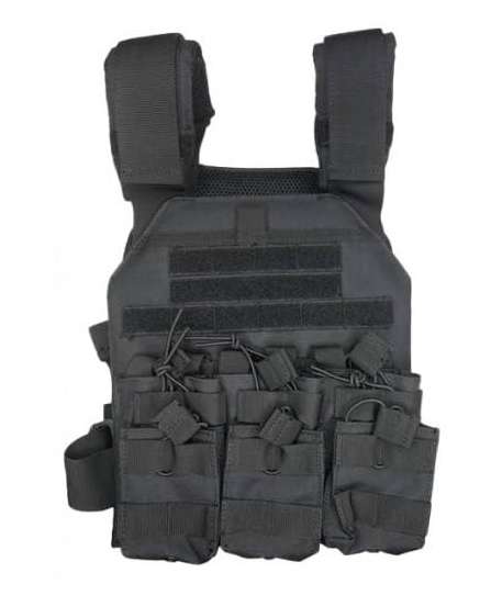 GUARD DOG BODY ARMOR DOBERMAN PLATE CARRIER BLACK ADJUSTABLE WITH MULTIPLE POUCHES - Guard Dog Body Armor