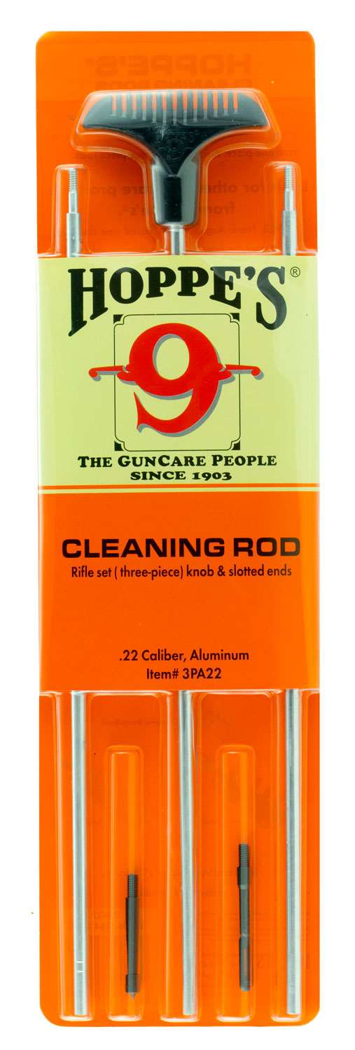 Hoppes 3PU Cleaning Rod Rifle MultiCaliber Rifle Aluminum 3 Piece X