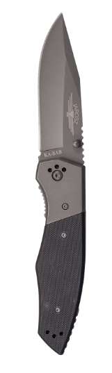 KA-BAR JAROSZ 3.5 IN BEARTOOTH FOLDING KNIFE STRAIGHT EDGE W POCKET CLIP - Ka-bar