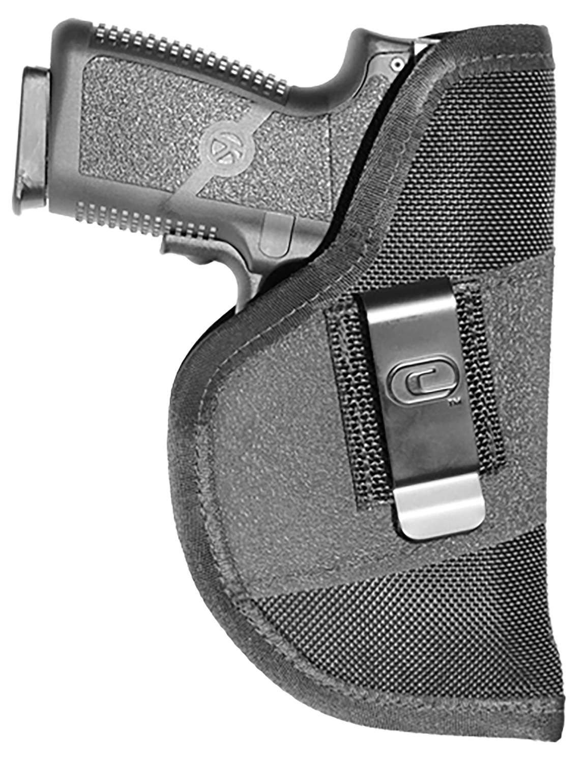 Crossfire CRFGRPCLPLSRSA1C3 The Grip Clip Laser Holster 03 Black Rubber Grip Fabric/ 1680