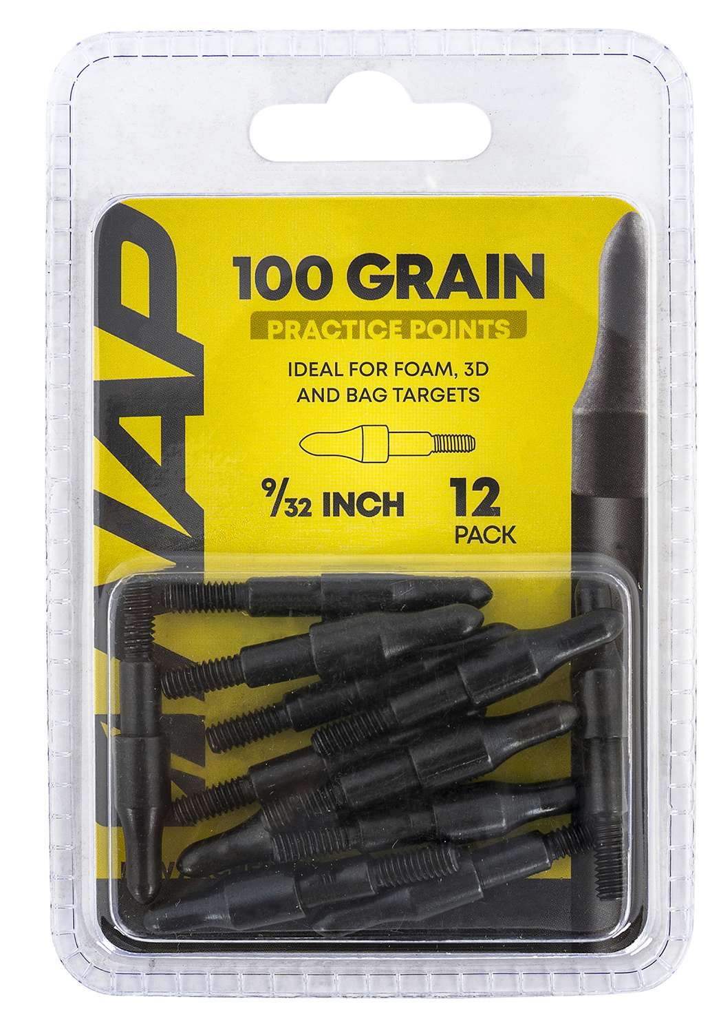 NAP NAP-60-P3DP-932 3D Practice Points Field Tips Fixed 100 grain Black