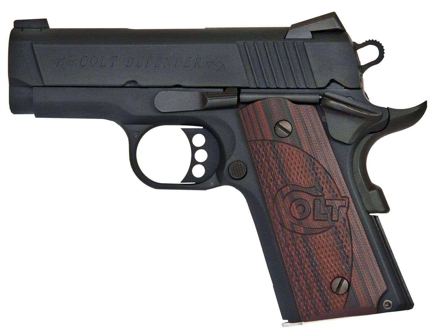 Colt Mfg O7802XE 1911 Defender 9mm Luger 3" 8+1 Blued Carbon Steel Black Ch-img-0